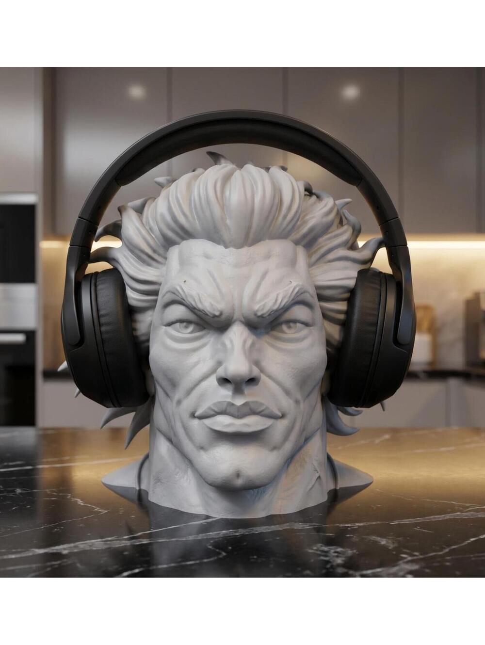 Anime Headset Stand - Yuijiro Hanma Headphone Holder - Gamer Gift - Dad Gift